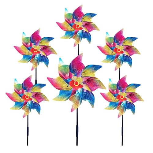 Vocdikficy 6 Glitzernde Windspiele für und Garten, Rasen, Hofdekoration, Windräder, Reflektierende Whirligigs- von Vocdikficy