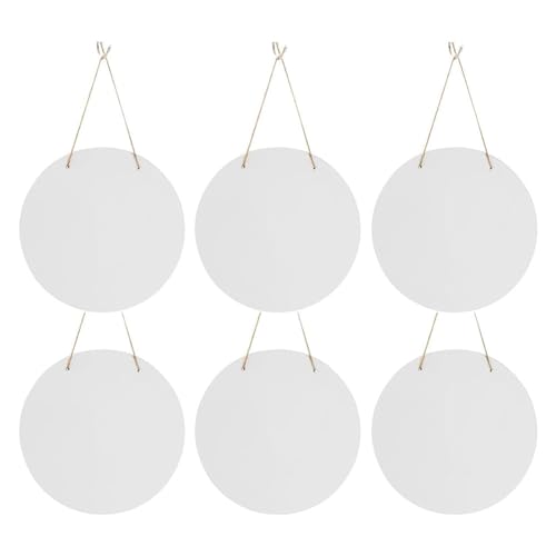 Vocdikficy 6 Stück Runde 12-Sublimations-Türhänger-Rohlinge, Weiße Hartfaserplatten-MDF-Rohlinge, Wandbehang für Den Druck mit Wärmepressenmaschinen Vocdikficy 6 Stück Runde 12-Sublimations-Türhänger-Rohlinge, Weiße Hartfaserplatten-MDF-Rohlinge, Wandbehang für Den Druck mit Wärmepressenmaschinen von Vocdikficy