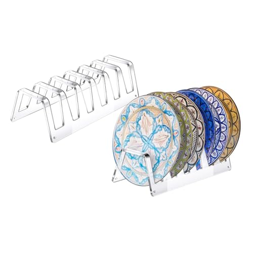 Vocdikficy Acryl-Tellerständer, 6-Stufige Transparente Acrylhalter Zur Präsentation Von Essgeschirr, Küchenutensilien und Dekorativen Tellern Vocdikficy Acryl-Tellerständer, 6-Stufige Transparente Acrylhalter Zur Präsentation Von Essgeschirr, Küchenutensilien und Dekorativen Tellern von Vocdikficy