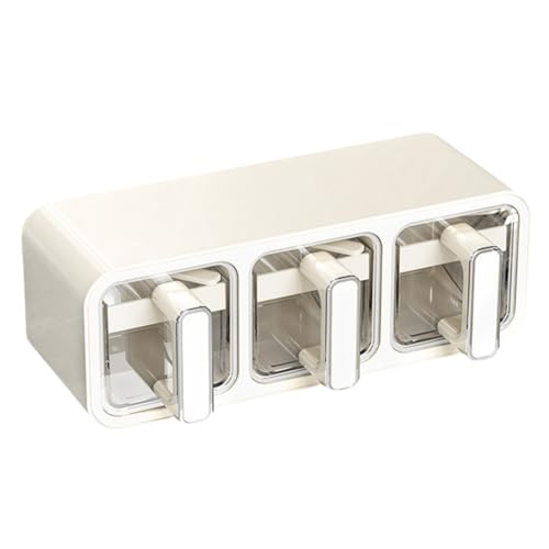 Vocdikficy An der Wand Montierte Aufbewahrungsbox für Küchensalz, MSG, Gewürze und Gewürze. Integriertes Gewürzdosen-Set mit Mehreren Gittern für zu Hause. A von Vocdikficy