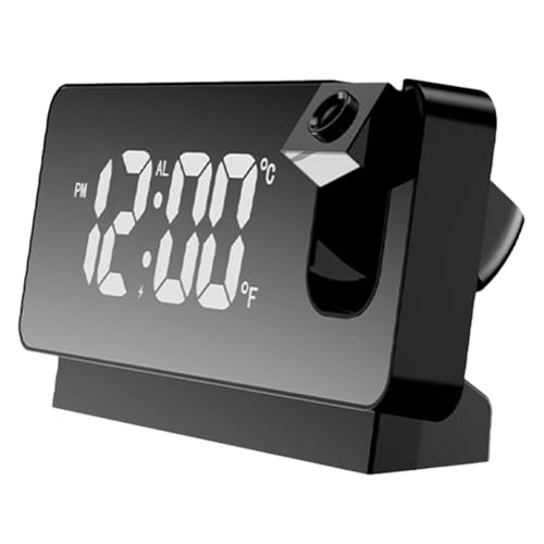 Vocdikficy Digitaler 180° Projektor An der Decke Projektor Nachttischwecker USB-Aufladung für Schlafzimmer Wohnzimmer Schwarz Vocdikficy Digitaler 180° Projektor An der Decke Projektor Nachttischwecker USB-Aufladung für Schlafzimmer Wohnzimmer Schwarz von Vocdikficy