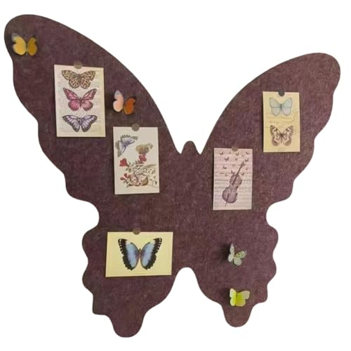 Vocdikficy Fotowand-Set Aus Filz in Schmetterlingsform, Schmetterlinge, Filz-Pinnwand, Korktafel, Faltbare Fototafel, Selbstklebend von Vocdikficy