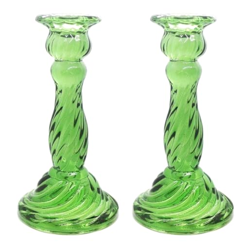 Vocdikficy Kerzenhalter Aus Glas, Spitz Zulaufende Kerzenhalter, Kandelaber für Tisch, Hochzeitsfeier, Tafelaufsatz, Spitz Zulaufende Kerzenhalter C 16,5 X 8,5 cm von Vocdikficy