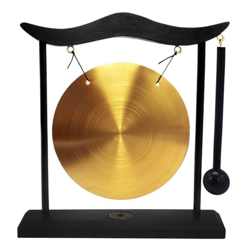 Vocdikficy Mini-Desktop-Gong-Tisch, Schlaginstrument, Becken, Gongs mit Schlägel für Heimdekoration, Einweihungsgeschenk – Langlebig Vocdikficy Mini-Desktop-Gong-Tisch, Schlaginstrument, Becken, Gongs mit Schlägel für Heimdekoration, Einweihungsgeschenk – Langlebig von Vocdikficy