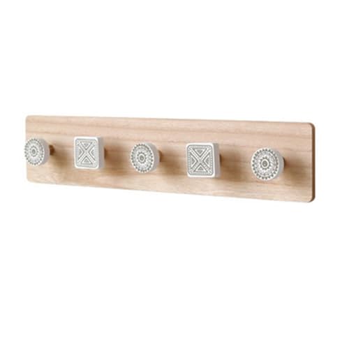 Vocdikficy Wandgarderobe, Hängegarderobe für Den Eingangsbereich, Holzgarderobe mit 5 Hakenleiste für Mantel, Schal, Tasche, Handtuch, Langlebig Vocdikficy Wandgarderobe, Hängegarderobe für Den Eingangsbereich, Holzgarderobe mit 5 Hakenleiste für Mantel, Schal, Tasche, Handtuch, Langlebig von Vocdikficy