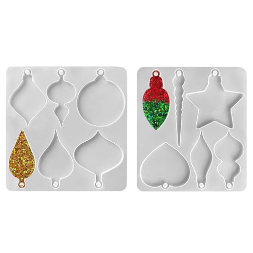 Vocdikficy Weihnachtsornament-Formen für Harz, Kugeln-Silikonformen, Sternbirne, Runde Ornament-Harzform, Langlebig, Einfach zu Verwenden Vocdikficy Weihnachtsornament-Formen für Harz, Kugeln-Silikonformen, Sternbirne, Runde Ornament-Harzform, Langlebig, Einfach zu Verwenden von Vocdikficy