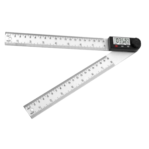 Vocdikficy Winkellineal mit Digitaler Anzeige, 2-In-1-Präzisionslineal und Digitaler Winkelmesser (ABS-200 MM) von Vocdikficy