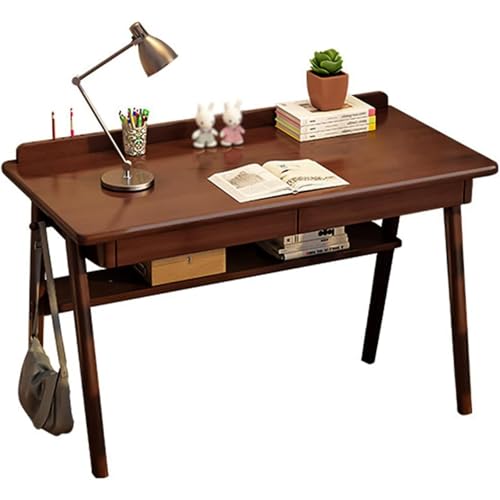 Vockol Schreibtisch mit 2 Schubladen, 120cm Computertisch, Arbeitstisch zum Studieren und Schreiben, Nussbaum Massivholz Schreibtisch, PC-Tisch für Heim und Büro, 120 x 60 x 75 cm, Walnuß Vockol Schreibtisch mit 2 Schubladen, 120cm Computertisch, Arbeitstisch zum Studieren und Schreiben, Nussbaum Massivholz Schreibtisch, PC-Tisch für Heim und Büro, 120 x 60 x 75 cm, Walnuß von Vockol