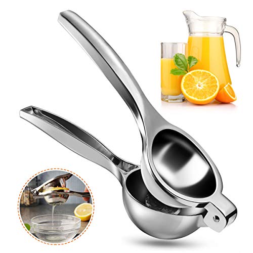 Vockvic Zitronenpresse, Edelstahl- Zitronen- und Limettensaftpresse, Anti-Ätzmittel Manueller Orange Squeezer, Spülmaschinenfest Ideal für Obst Limette von Vockvic