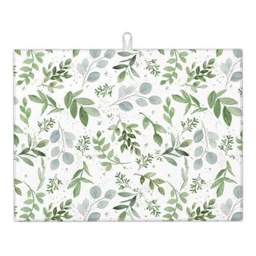 Abtropfmatte für Küchentheke, Mikrofaser, saugfähig, wiederverwendbar, waschbar, extra groß, 45,7 x 61 cm, Grün, 45,7 x 61 cm, Salbeigrün Abtropfmatte für Küchentheke, Mikrofaser, saugfähig, wiederverwendbar, waschbar, extra groß, 45,7 x 61 cm, Grün, 45,7 x 61 cm, Salbeigrün von Vodbne