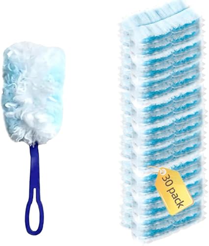 30 Stück Staubmagnet Nachfüllpack mit 1 Griff für Swiffer, Duster Nachfüllpack Staubwedel Set für Reinigung, Gegen Staub, Allergene, Tierhaare 30 Stück Staubmagnet Nachfüllpack mit 1 Griff für Swiffer, Duster Nachfüllpack Staubwedel Set für Reinigung, Gegen Staub, Allergene, Tierhaare von Voddkis