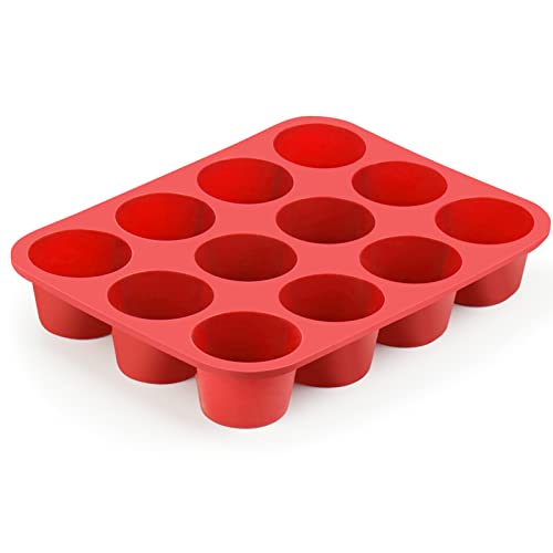 12 Mulden Silikon Professional Antihaft Popover Pfannen für Muffins, Brownies und Backen von Vodolo