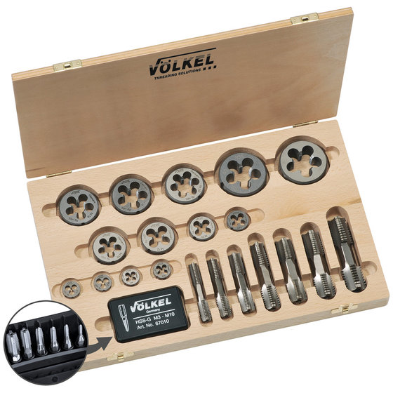 VÖLKEL - HexTap Set + Schneideisen DIN 223, HSS-G, G 1/8" - 1.1/2" von Völkel