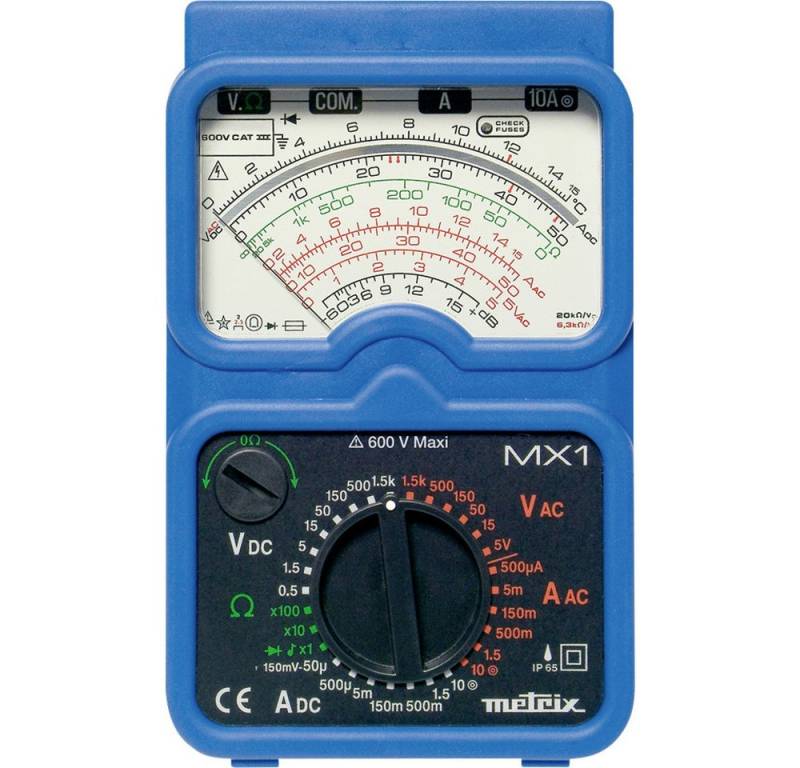 METRIX Spannungsprüfer Metrix MX 1 Hand-Multimeter analog CAT III 600 V, (MX 1) von METRIX