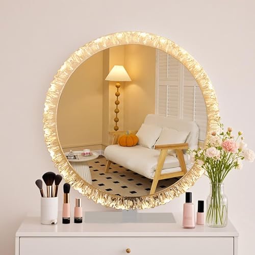 Vofikoli Schminktisch Spiegel mit Beleuchtung, Hollywood Spiegel mit Beleuchtung Dimmbar 3 Farbtemperatur Touch-Steuerung Led Vanity Mirror, Hollywood Schminkspiegel für Frauen und Mädchen von Vofikoli