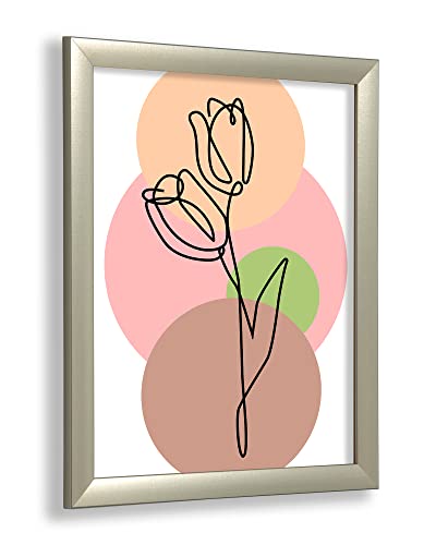 VO Design Bilderrahmen Arne 25 x 35 cm Champagner mit entspiegeltem 1 mm Kunstglas - Farbe und Größe frei wählbar von Vogel Design