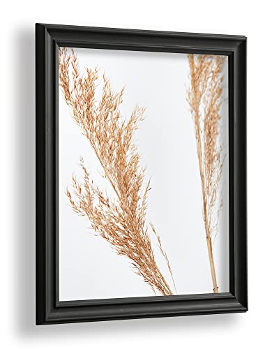 VO Design Bilderrahmen Ivar MDF in Vintage Holz Optik 60 x 90 cm Schwarz Gemasert mit Antireflex-Kunstglasscheibe - Farbe und Größe frei wählbar von Vogel Design