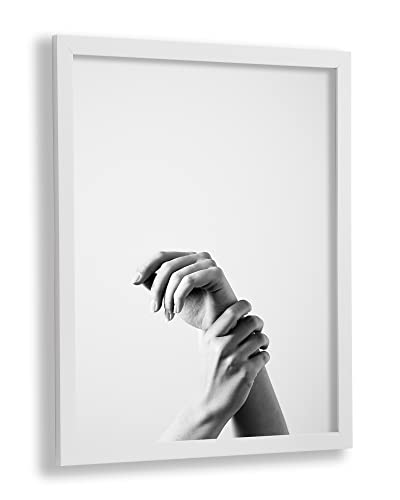 VO Design Jori Premium Massivholz Bilderrahmen Posterrahmen 42 x 60 cm Farbe Weiß Antireflex Kunstglas Farbe und Größe wählbar von Vogel Design