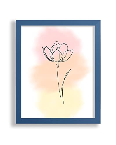 Vogel Design Bilderrahmen Finn 70 x 50 cm Blau Ozeanblau MDF mit Antireflex-Kunstglasscheibe - Farbe und Größe frei wählbar von Vogel Design