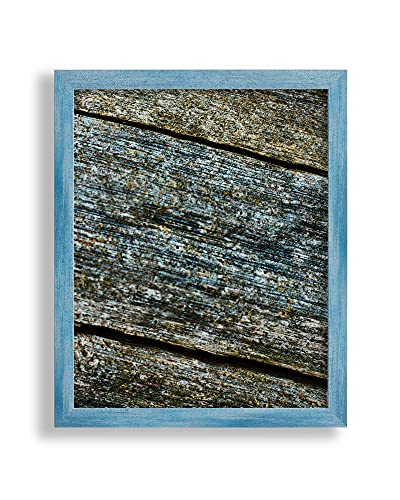 Vogel Design Bilderrahmen Finn 70 x 50 cm Hellblau Gewischt MDF mit Antireflex-Kunstglasscheibe - Farbe und Größe frei wählbar von Vogel Design