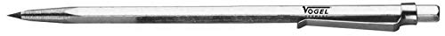 Vogel Germany Anreißnadel (Durchmesser 6 mm, Messbereich 150 mm, Spitze aus Hartmetall, 6-Kant, vernickelt, mit Clip) 334608 von VOGEL-GERMANY