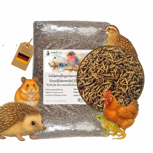 Vogelfood 5kg Soldatenfliegenlarven wie Mehlwürmer Vogelfutter, Fischfutter von vogelfood wir sind gut zu Vögeln