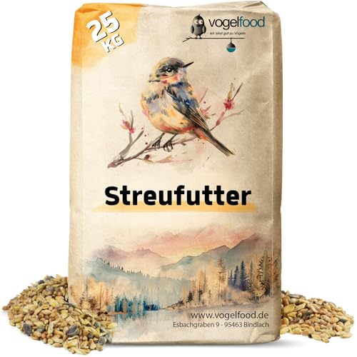 Vogelfood 25 kg Streufutter Marke Vogelfood Wildvogelfutter Sommerstreu Winterstreu Vogelfutter von vogelfood wir sind gut zu Vögeln