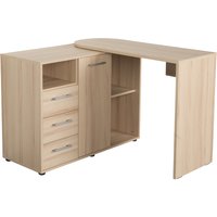 VOGL Möbelfabrik Schreibtisch "1246 mit schwenkbarer Tischplatte", platzsparend, Breite 98-149 cm, Made in Germany von Vogl Möbelfabrik