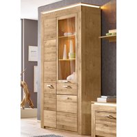 VOGL Möbelfabrik Vitrine Höhe 209 cm, Breite 122 cm mit viel Stauraum, teilmassiv von Vogl Möbelfabrik