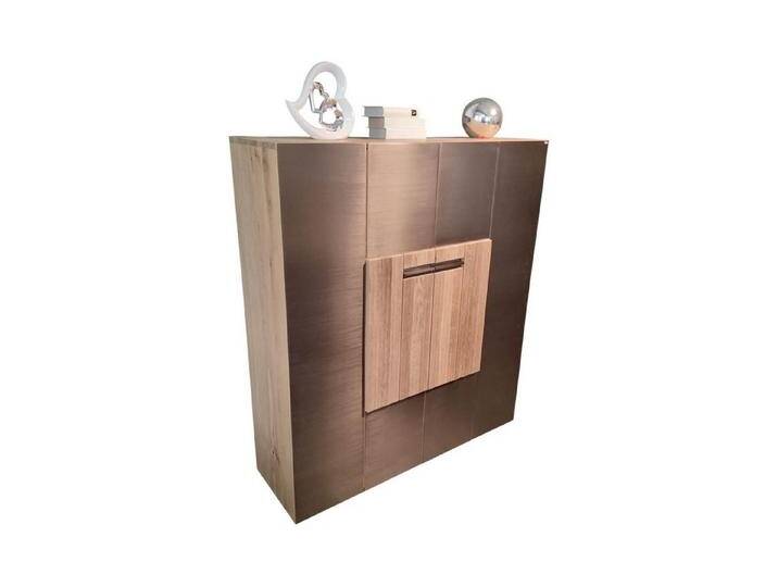 VOGLAUER Standvitrine Highboard V-Galvino 128 Wildeiche Rustiko Schwarz Geölt Mit von Voglauer