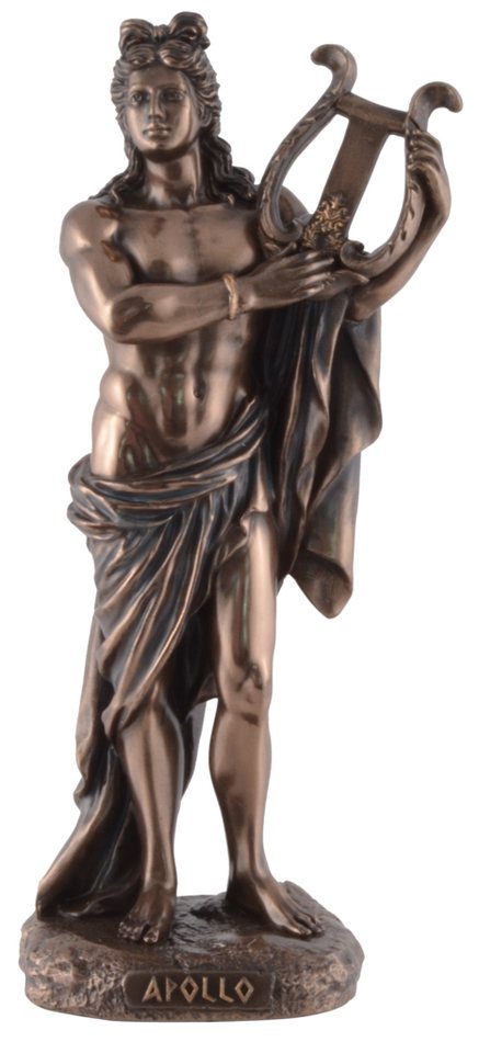 Vogler direct Gmbh Dekofigur Griechischer Gott Apollo, Veronesedesign, bronziert/coloriert, Größe: L/B/H ca. 7x5x16cm von Vogler Direct Gmbh
