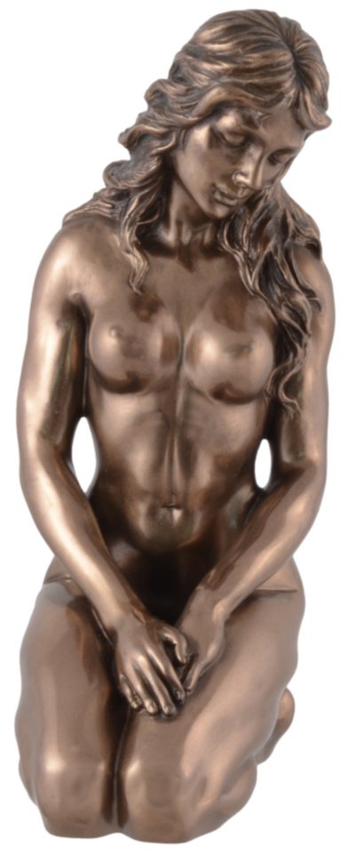 Vogler direct Gmbh Dekofigur Akt Erwartung - Nackte Frau kniend in Pose by Veronese, von Hand bronziert, LxBxH: ca. 10x6x15cm von Vogler direct Gmbh