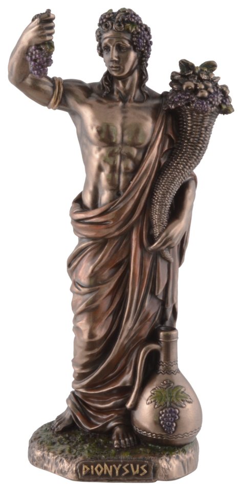 Vogler direct Gmbh Dekofigur Griechischer Gott Dionysos, Veronesedesign, bronziert, coloriert, Größe: L/B/H ca. 8x6x16 cm von Vogler direct Gmbh