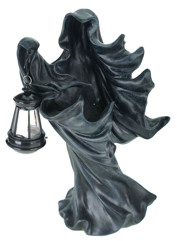 Vogler Dekofigur Dekofigur Grim Reaper mit LED Laterne Figur 27 cm Tod Gothic Skulptur von Vogler