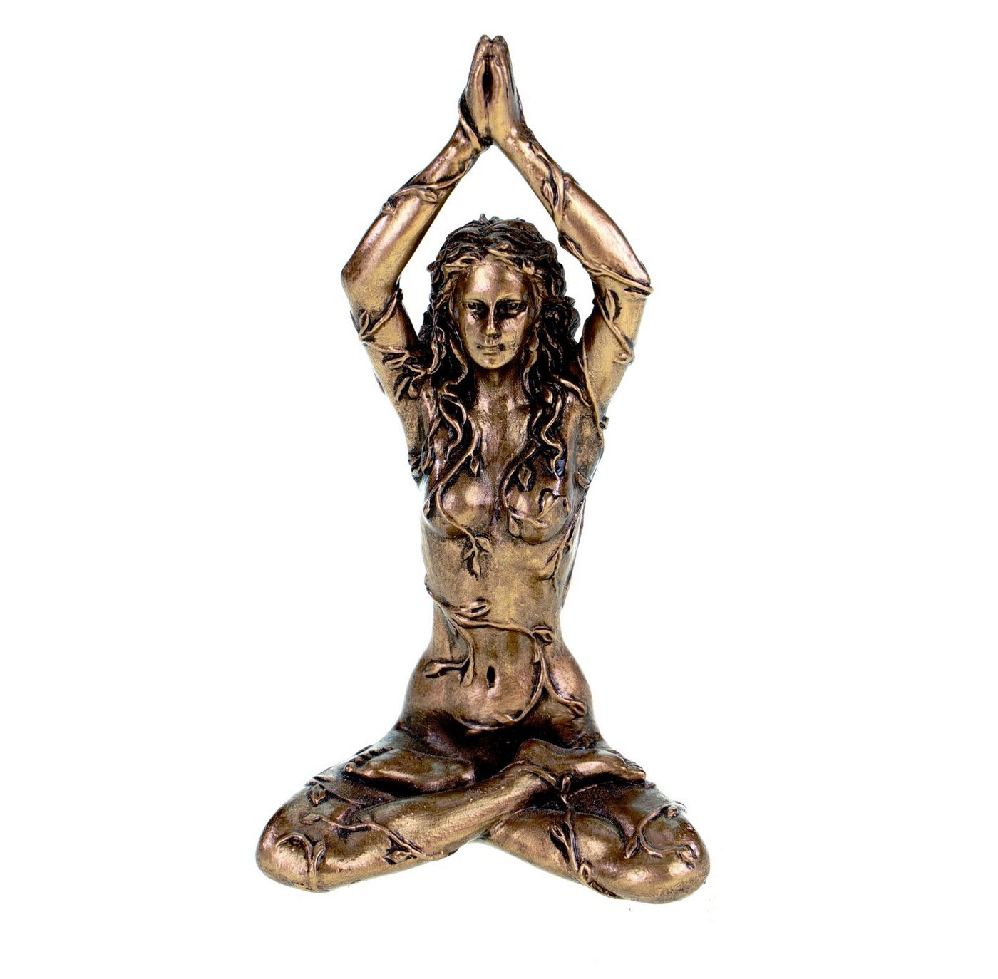 Vogler Dekofigur Erdgöttin Gaia in Lotusposition 9 cm bronzefarben by Veronese von Vogler