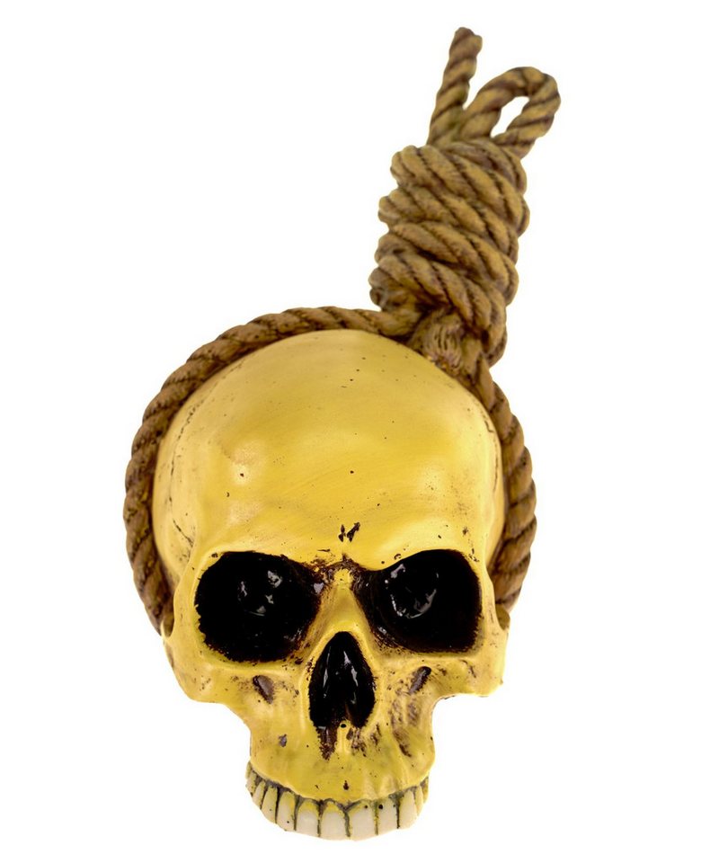 Vogler Dekofigur Hang him Higher Schädel am Galgen 32 cm Totenschädel Figur von Vogler