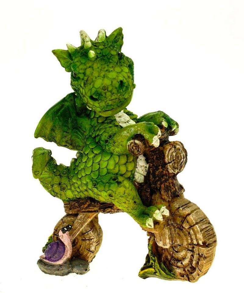 Vogler Dekofigur Kleiner Drache auf Motorrad Rennen Moped Bike 14 cm Dragon Figurine von Vogler