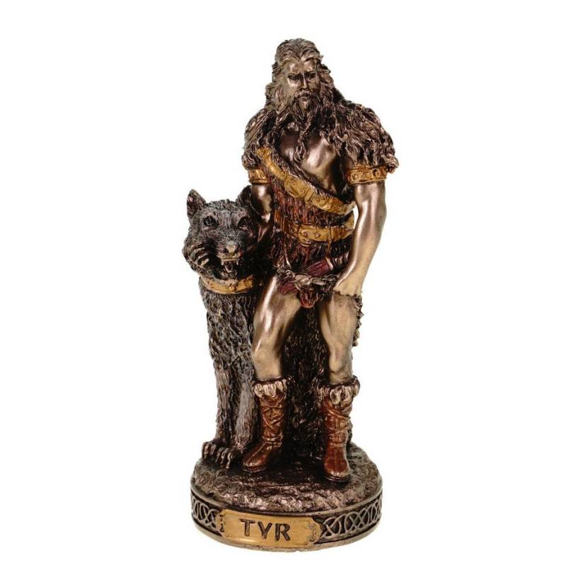 Vogler Dekofigur Miniatur Figur germanischer Gott Tyr bronzefarbend by Veronese von Vogler