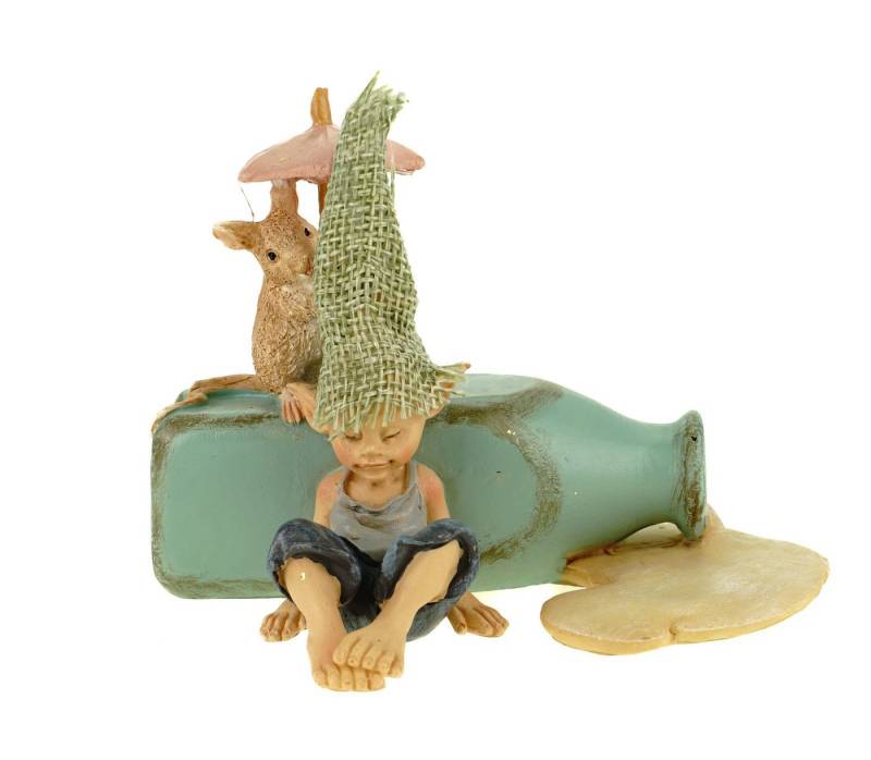 Vogler Dekofigur Mittagsschlaf Pixie an Milchflasche 12cm Figur Fabelwesen Gnom Vogler Dekofigur Mittagsschlaf Pixie an Milchflasche 12cm Figur Fabelwesen Gnom von Vogler