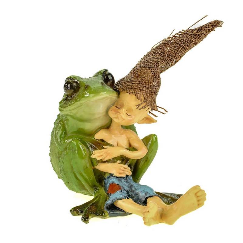 Vogler Dekofigur Pixie schläft im Arm von einem Frosch 13cm Figur Zwerg Kobold Fee Gnom Vogler Dekofigur Pixie schläft im Arm von einem Frosch 13cm Figur Zwerg Kobold Fee Gnom von Vogler