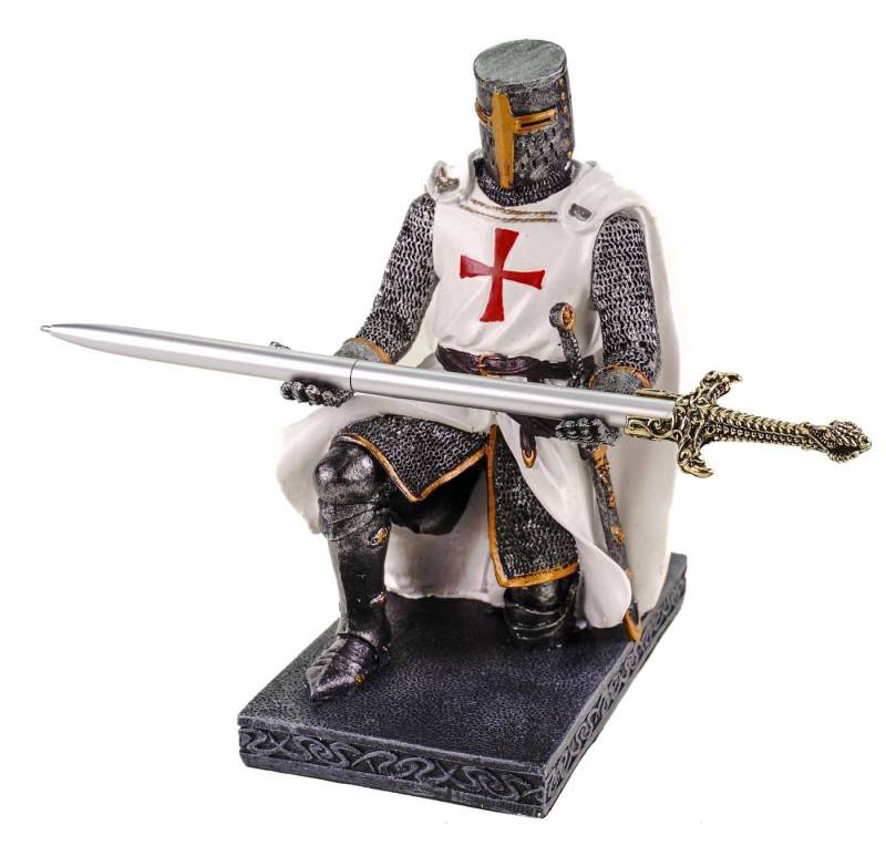Vogler Dekofigur Tempelritter Figur kniend Stiftehalter 17 cm bunt Deko Skulptur Statue Vogler Dekofigur Tempelritter Figur kniend Stiftehalter 17 cm bunt Deko Skulptur Statue von Vogler