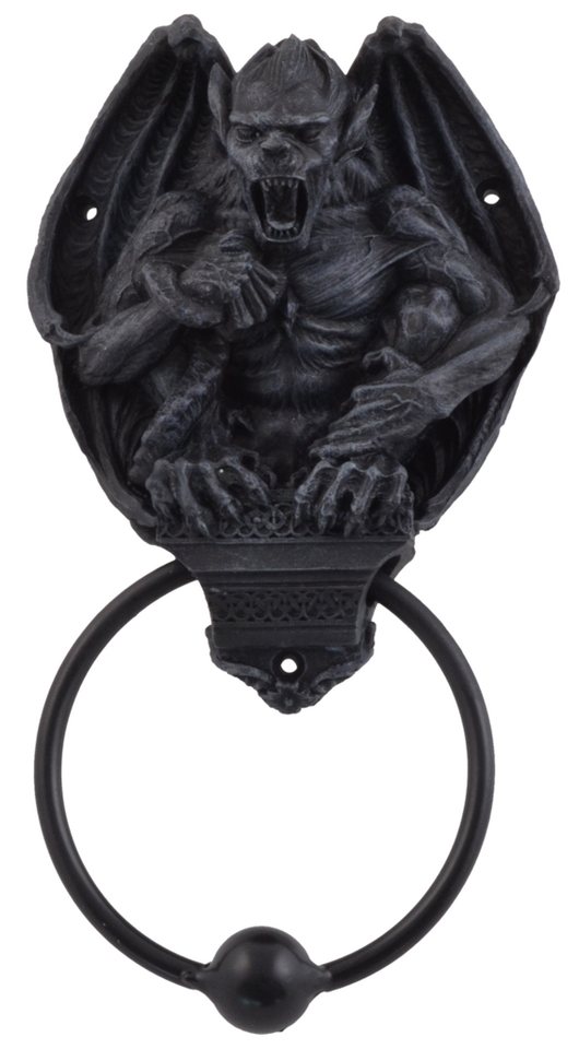 Vogler Dekofigur Türklopfer Gargoyle mit Metallklopfer 22 cm Figur Dragon Dämon Vogler Dekofigur Türklopfer Gargoyle mit Metallklopfer 22 cm Figur Dragon Dämon von Vogler