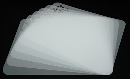 Tischunterlagen - Set 'Blume' transparent 6-teilig, abwaschbar 42 x 32 cm, Tischset, Matte, Platzset von Vogt Foliendruck GmbH