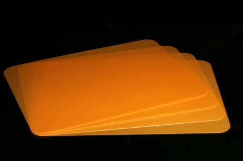 Vogt Foliendruck GmbH Tischunterlagen-Set orange transparent, 4-teilig, abwaschbar, Tischset, Platzset von Vogt Foliendruck GmbH