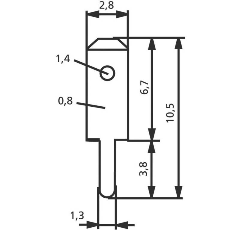 Vogt Verbindungstechnik Flachsteckhülse Vogt Verbindungstechnik 3780A08.68 Steckzunge Steckbreite: 2.8 mm Ste, 3780A08.68 von Vogt Verbindungstechnik