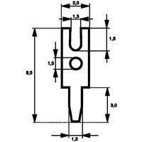 Vogt Verbindungstechnik - 1002M.68 Lötstift Kontaktoberfläche verzinnt 100 St. (l x b) 8.5 mm x 2.5 m von Vogt Verbindungstechnik