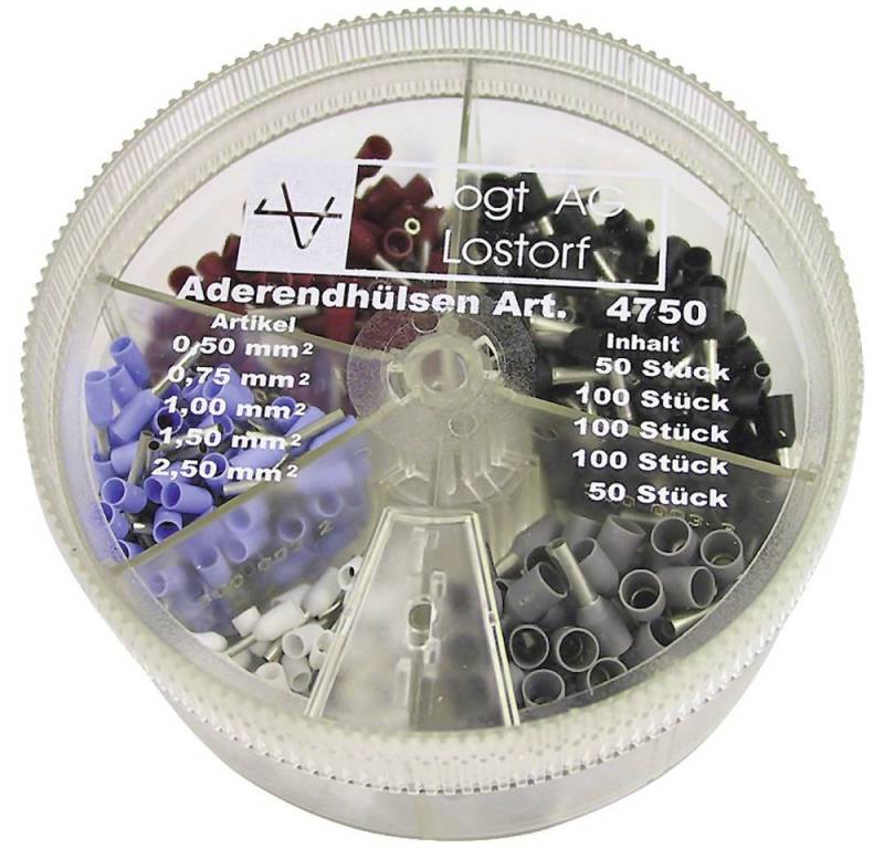 Vogt Verbindungstechnik Aderendhülsen Vogt Verbindungstechnik 4750 Aderendhülsen-Sortiment 0.5 mm², 0.75 mm², 4750 von Vogt Verbindungstechnik