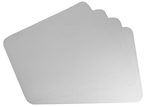 Vogt Tischunterlagen-Set transparent, 4-teilig abwaschbar Tischset Platzset Tischunterlage Tischmatte Kunststoff von Vogt Foliendruck GmbH