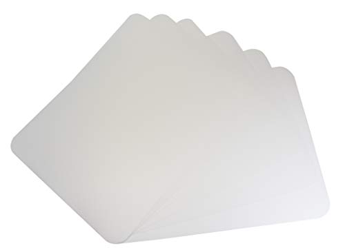 Vogt Tischunterlagen-Set transparent, 6-teilig abwaschbar Tischset Platzset Tischunterlage Tischmatte Kunststoff von Vogt Foliendruck GmbH