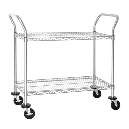 Vogue 2 tier Chrome Wire Trolley - 910x457x960mm von VOGUE